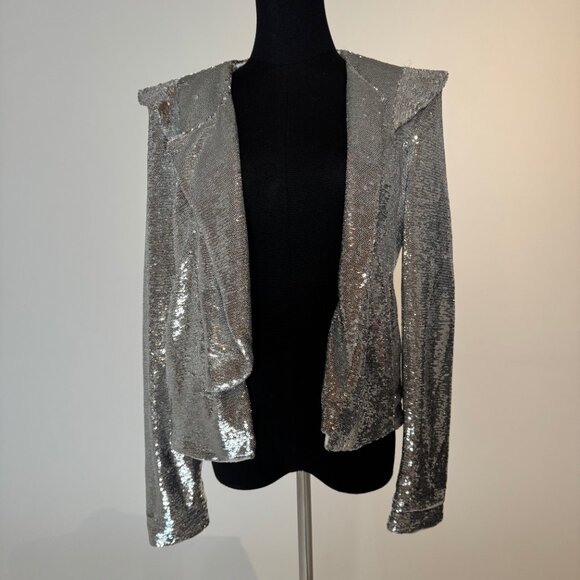 IRO  Chill Sequin Double-Breasted Jacket Sliver - Picture 1 of 4